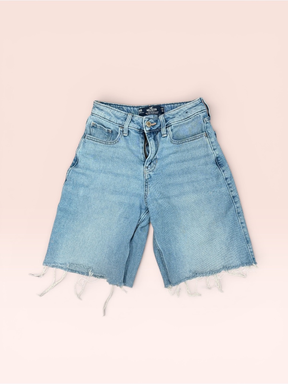 Hollister Light Wash Bermuda Denim Shorts (Size 0R / 23)